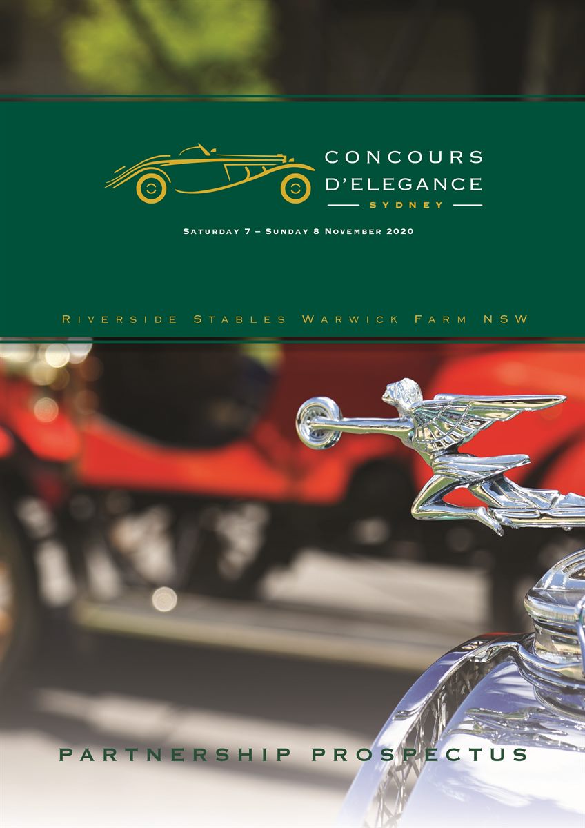 Concours d'Elegance Sydney partnership prospectus cover